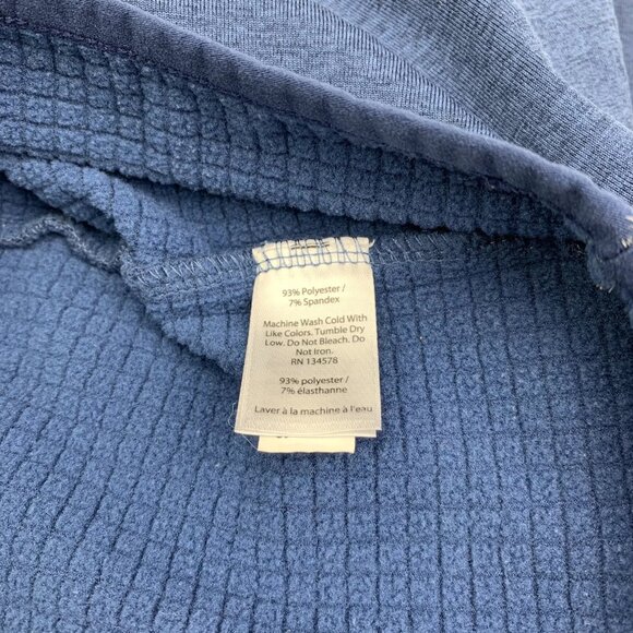 Vineyard Vines Mens Quarter Zip Pullover Grid Fleece Blue XL Polyester 1K2118 - Picture 11 of 16